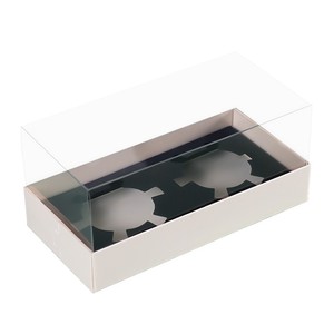 Trong suốt dùng một lần 2-Piece Cup bánh và muffin bao bì hộp nhỏ tráng miệng hộp làm bằng gỗ & tre - Product Image 6