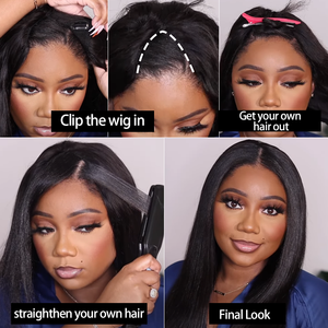 Peluca de Cabello Humano con Ondas Corporales en Forma de V, 30 32 Pulgadas, Sin Costuras, Sin Dejar Espacios, Sin Pegamento, Pelucas con Parte Delgada para Mujer, Extensiones de Cabello con Clip - Product Image 3