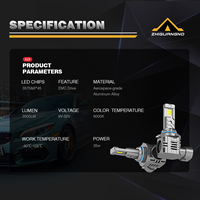 Phares de voiture LED 70W Z18 9012 HB3, super puissants, OEM, usine, H4 H7 H8 H11, état neuf, fonction étanche