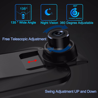 Double objectif 1080P sans fil CarPlay Android Auto DVR 4G WIFI ADAS Dash Cam GPS Rétroviseur IPS Vision nocturne Automobile Vidéo