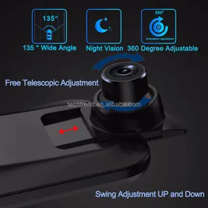Đầu Ghi Hình Ô Tô Không Dây CarPlay Android Xe Hơi DVR 4G WIFI Dash Cam ADAS GPS Gương Chiếu Hậu Kép Lens 1080P