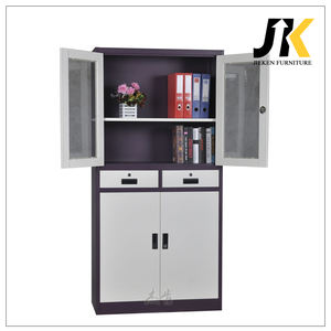 <span class=keywords><strong>Armoire</strong></span> de rangement à tiroirs à prix avantageux, <span class=keywords><strong>armoire</strong></span> verrouillable avec porte en verre, bibliothèque de bureau en acier, classeur avec serrure à clé - Product Image 5