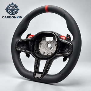 Volante Personalizado de Fibra de Carbono con Palancas de Cambio para Toyota Supra A90 A91 GR Mk5 G8X, Listo para Instalar, Sin Airbag - Product Image 4