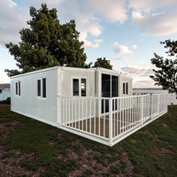 Villa à structure légère en acier préfabriquée de 40 pieds Maison préfabriquée de 2 chambres à coucher pour bureau ou magasin