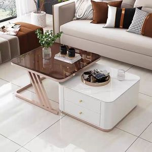 <span class=keywords><strong>Mesas</strong></span> de <span class=keywords><strong>centro</strong></span> <span class=keywords><strong>baratas</strong></span> modernas nórdicas, muebles de lujo para el hogar, marco de madera de acero inoxidable de Color dorado, mesa de <span class=keywords><strong>centro</strong></span> superior de mármol - Product Image 5