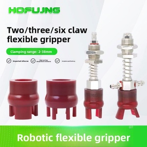 แขนหุ่นยนต์สีแดงพร้อมแคลมป์ยืดหยุ่นแบบสอง/สาม/หกขา  แคลมป์ซิลิโคนแบบนิ่มสุญญากาศนิวเมติกสำหรับเครื่องฉีดพลาสติก - Product Image 5