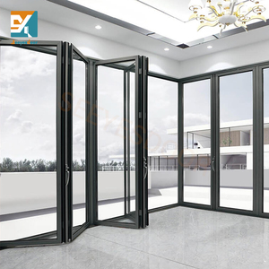 Seeyesdoor 2025 Nouveau style <span class=keywords><strong>Porte</strong></span> accordéon en aluminium Extérieur Rupture thermique Double vitrage trempé Portes patio pliantes pour maison - Product Image 3