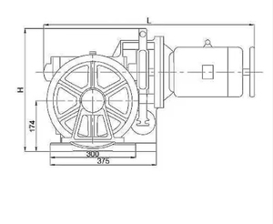 Single Speed YJF100K Dumb waiter Motor Traktion maschine 100kg/200kg/250kg/300kg/350kg Modernes Design für Restaurant-/Hotel küche - Product Image 3