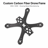 Fabricant de châssis de drones en gros, châssis de drone aérospatial rigide haute résistance en fibre de carbone 3K Twill usiné CNC