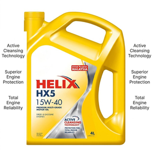 Aceite de Motor Sintético <span class=keywords><strong>Shell</strong></span> Helix HX5 <span class=keywords><strong>15w40</strong></span>, 4L, Premium Multigrado, Lubricante para Motor Diésel <span class=keywords><strong>15w40</strong></span> - Product Image 1