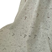 Tela Brocada Tejida con Encaje de Flores de Voile para Tela de Ojales 100% Algodón para Vestidos de Novia