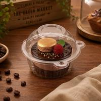 Boîte à gâteau ronde transparente en plastique PET, boîte à dessert, boîte à fruits, boîte à bonbons, emballage alimentaire pour la présentation de pâtisseries