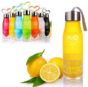 650ml Portable Plastic Fruit Infuser Sport Drinking Tea Water Bottles For Lemon Juice