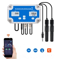 Contrôleur de qualité de l'eau pour aquarium avec contrôle WiFi en ligne sans fil, mesure du pH/ORP/TEMP, électrode BNC 24 heures