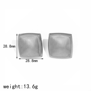 <b>Stud</b> <b>Earrings</b> Square Geometric Gold Tone For Women Everyday Wear - Product Image 4