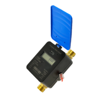 Compteur d'eau ultrasonique multiparamètres en laiton DN 15 mm DN 25 mm, compteur de débit d'eau intelligent pour eau chaude