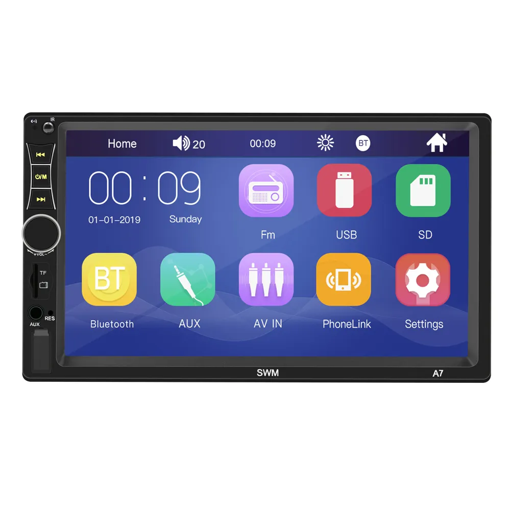 China Hersteller Auto elektronik Double Din Touchscreen Autoradio Player 7 Zoll 2 Din Bildschirm Stereoanlagen