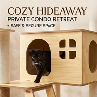 Structure d'escalade pour chat, étagère pour chat, capsule spatiale pour chat, lit pour chat, arbre à chat avec plateforme de observation intégrée, jouets pour chat