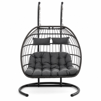 Fauteuil suspendu œuf en rotin pour extérieur, avec support, pour salon, patio, balcon, jardin - Vente en gros, personnalisable