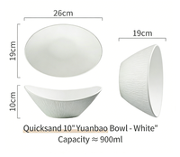 Bol en céramique de style japonais minimaliste avec couleur sous-glaçure pour salade, fruits, légumes, utilisation au micro-ondes