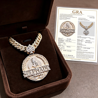 Collier avec plaque nominative Hip-Hop de 3 pouces, bijoux personnalisés en argent sterling 925 avec pendentif glacé en moissanite, plaqué or rose, forme animale