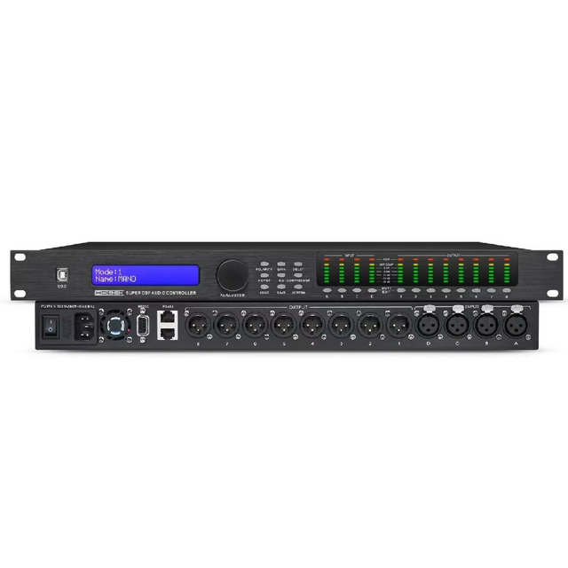 Multi-channel Digital Audio Processor 10.2-Channel Metal Construction Professional Audio Signal Processor Stereo/Surround Sound