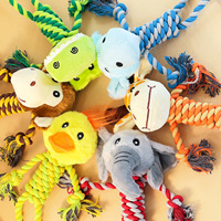 Jouet à mâcher personnalisé pour chien en peluche et corde de coton, résistant aux morsures, pour molaires, couineur, pour chiot et animal de compagnie, vente en gros