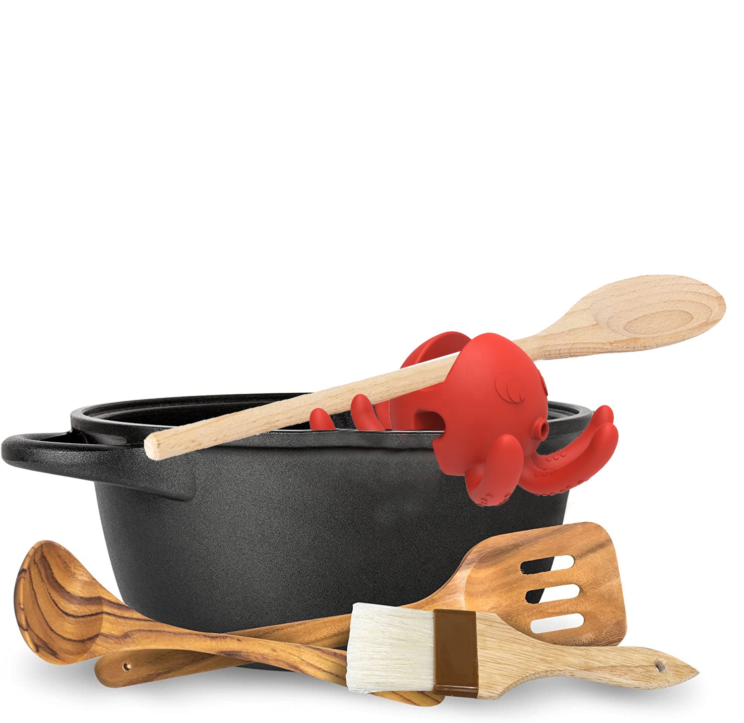 Лидер продаж на Amazon, 2022 силиконовый держатель для ложки-осьминога без бисфенола А, подставка для посуды, держатель для ложки-краба