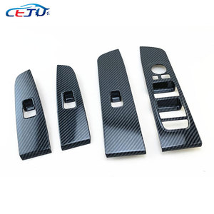 4 Piezas de Accesorios para Automóviles con Aspecto de Fibra de Carbono, Cubierta Decorativa para el Panel de Botones del <span class=keywords><strong>Elevalunas</strong></span> para <span class=keywords><strong>Kia</strong></span> <span class=keywords><strong>Sportage</strong></span> 2018+ - Product Image 2