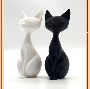Statue de chat élégante en impression 3D, très vendue, décoration créative pour la maison ou le bureau, figurine créative, cadeau original - Product Image 5