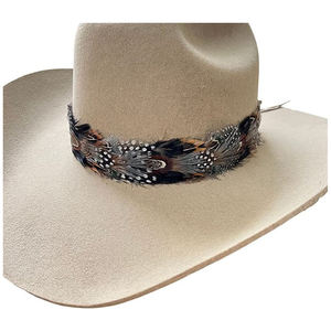 Cinta Decorativa para Coser, Flecos de Plumas Naturales de Gallo, Banda para Sombrero, para Hombres y Mujeres, Sombrero de Vaquero, Fedora, Disfraz, Accesorio para el Cabello - Product Image 1