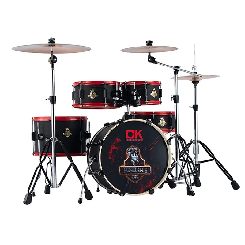 Strumento di infiltrazione musicale professionale di qualità jazz drum set 5 tamburi kit 3 piatti per principianti drum set