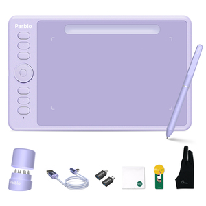 Parblo Máy Tính Bảng Đồ Họa Intangbo S Với Bút 8192 Không Chứa Pin Có Chức Năng Nghiêng (Màu Tím) - Product Image 2