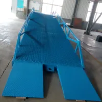 JiYang-rampa de muelle móvil, rampa hidráulica ajustable de manejo hidráulico con puente de huecos de camión en venta