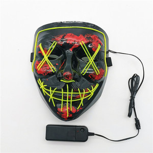 Máscara <span class=keywords><strong>LED</strong></span> para Fiesta de Halloween, Máscara Facial Luminosa para Cosplay, Disfraz de Halloween, Máscara de <span class=keywords><strong>la</strong></span> <span class=keywords><strong>Purga</strong></span>, Decoración para Fiestas - Product Image 5