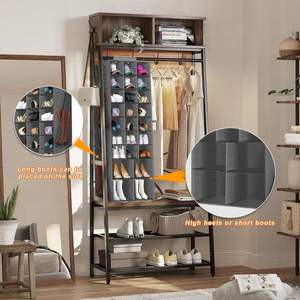 Organizadores multifunción ecológicos plegables para armario, estante de almacenamiento para zapatos colgantes, estantes de soporte, 4 lados grandes, joyería para ropa - Product Image 2