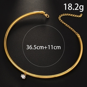 <span class=keywords><strong>Collana</strong></span> <span class=keywords><strong>Girocollo</strong></span> in Cristallo Dorato alla Moda per <span class=keywords><strong>Donna</strong></span>, Vendita all'Ingrosso NS800839 - Product Image 3
