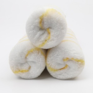 Rodillo de pintura con cepillo de 4, 6, 8 y 9 pulgadas, con rayas amarillas, cerdas de fibra química, mango de plástico, herramienta de pintura para uso en ferretería - Product Image 3