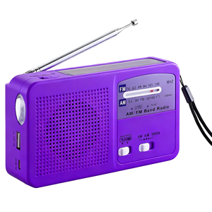 Công suất cao 12000mAh Hand Crank <span class=keywords><strong>Radio</strong></span> với hiển thị kỹ thuật số, USB-C sạc nhanh, sạc không dây, Survival công cụ tích hợp - Product Image 1