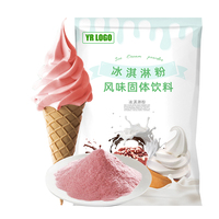 DDYO Mezcla en Polvo para Helado Suave de Fresa, 9 Sabores (Incluye Chocolate con Leche), Aditivos de Azúcar, Bolsa de 1kg y Empaque en Caja