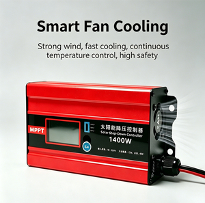 Contrôleur <span class=keywords><strong>solaire</strong></span> MPPT abaisseur de tension 12A 25A 700W 1400W pour recharge de véhicules électriques, compatible batteries au plomb-acide et au lithium LiFePO4 48V/60V/72V - Product Image 2