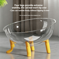 Vente en gros usine : Gamelle transparente en PET pour chat, design capsule spatiale, surélevée et pivotante, utilisable toute l'année, pour petits chiens, type nid d'oiseau en carton