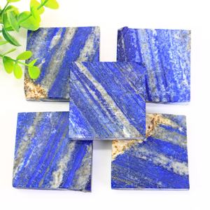 Gran oferta, Piedra en bruto de cristal Natural, rebanada de lapislázuli, placa de losa de piedras preciosas de cristal pulido para decoración del hogar Fengshui - Product Image 2