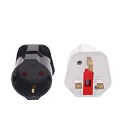 Adaptateur de prise COKYI ST-5 UK EU Corée Euro 2 broches Royaume-Uni 3 broches, 250V 16A/13A, 2 prises CA, en cuivre, pour voyage