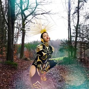 <span class=keywords><strong>Disfraz</strong></span> de Guerrera de Cuero Dorado, Traje de una Pieza para Cosplay, Bailarina <span class=keywords><strong>Futurista</strong></span> con Sentido Tecnológico - Product Image 2