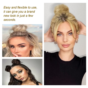 20g de cheveux humains Grab Card Hair Bun Clip en boucles Chignon - Product Image 6