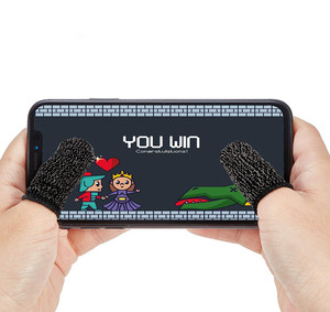 Vinger Kraam <span class=keywords><strong>1</strong></span> Paar Mini Transpiratie Babybedjes Game Controller Mobiele Gevoelige Wasbare Smartphone Tool Accessoires Solid U - Product Image 5