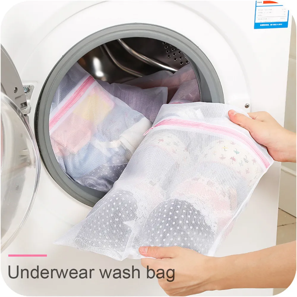 3 boyutu sıkıştırılmış kullanımlık makine giyim bakım çamaşır torbası Mesh Net sutyen çorap iç çamaşırı çamaşır torbaları