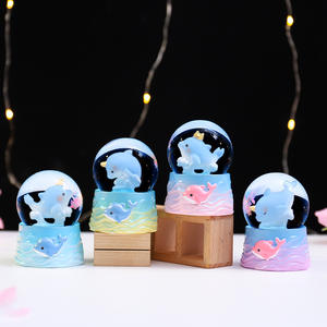 <span class=keywords><strong>Boule</strong></span> de cristal avec sons d'animaux, globe à eau de bureau mignon, globe à neige en résine, cadeau, décoration créative de dessin animé, <span class=keywords><strong>boule</strong></span> de cristal de Noël - Product Image 1