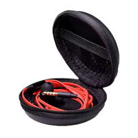 Étui de rangement pour écouteurs en EVA rond, étanche, antichoc, vide, avec fermeture éclair, organiseur numérique, pochette de voyage en EVA pour câble, carte SD